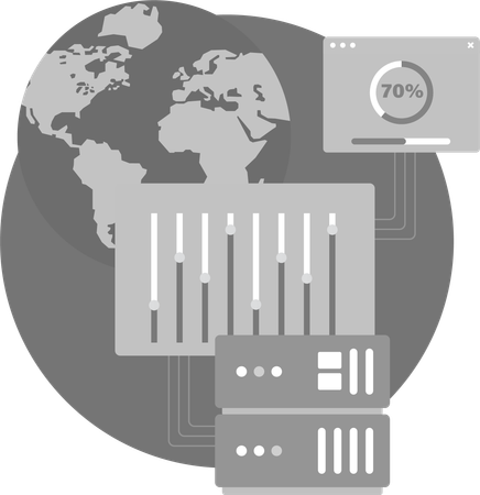 Data Control Center  Illustration