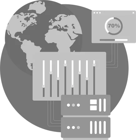 Data Control Center  Illustration
