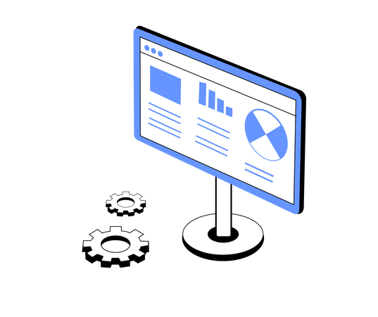 Data Dashboard & Settings  Illustration