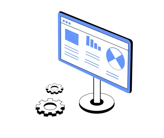 Data Dashboard & Settings  Illustration