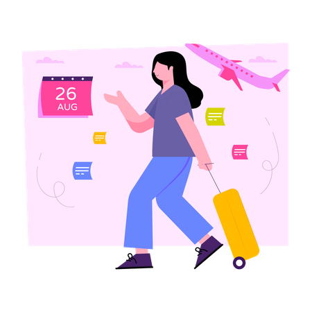 Data do voo  Ilustração