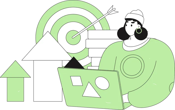 Data Driven Marketing  Illustration
