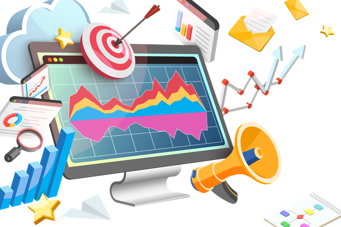 Data Driven Social Media Strategy  Illustration