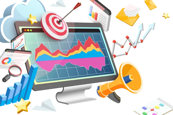 Data Driven Social Media Strategy  Illustration