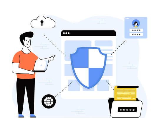 Data encryption  Illustration