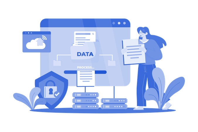 Data Entry  Illustration