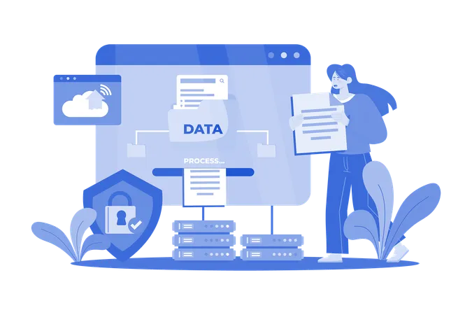 Data Entry  Illustration