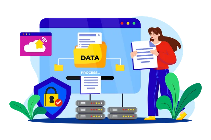 Data Entry  Illustration