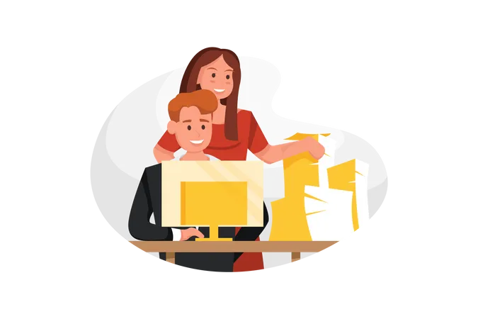 Data entry task  Illustration