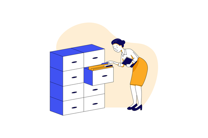 Data file and folder storage  Illustration