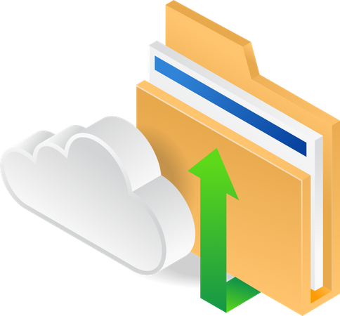 Data folder out of cloud server  Illustration