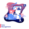 data management illustration svg