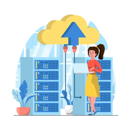 Data Center Concept Scenes Set Technicians Work At Server Racks Room Storage Analysis And Computing At Datacenter Collection Of People Activities Vector Illustration Of Characters In Flat Design Illustration