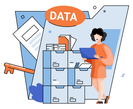 Data management and digital privacy  Illustration