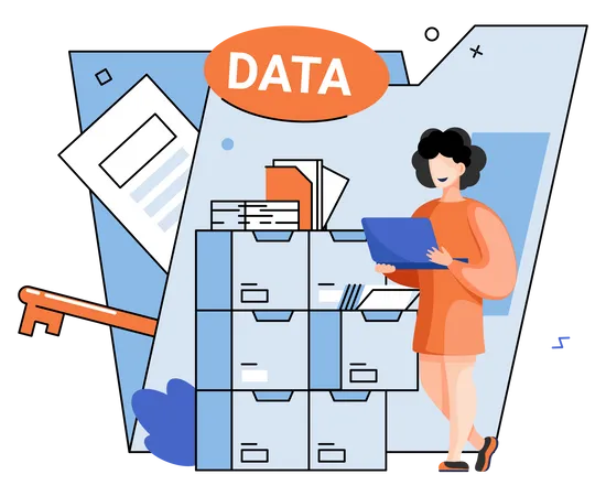 Data management and digital privacy  Illustration