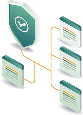 Data management and network security  Illustration