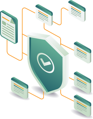 Data network and security management  Illustration