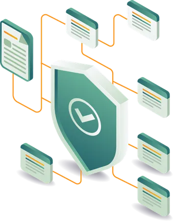 Data network and security management  Illustration