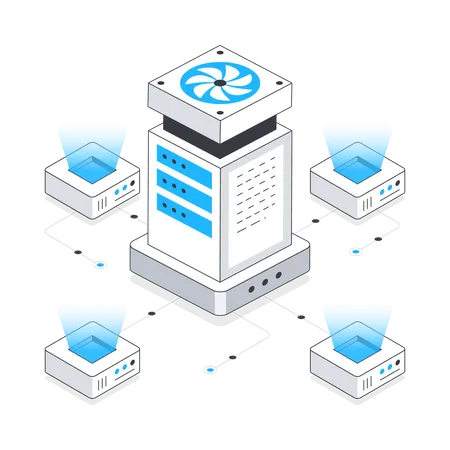 Data Network  Illustration