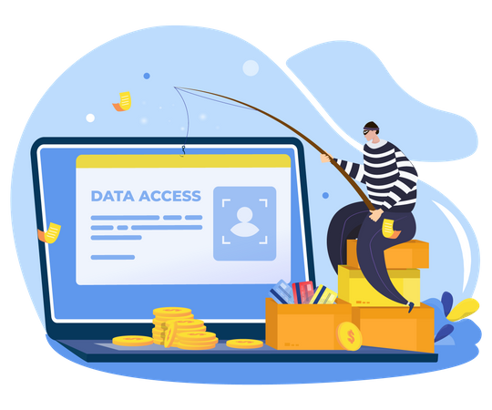 Data phishing  Illustration