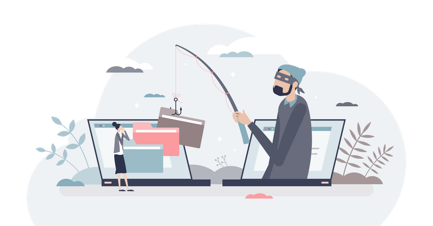 Data phishing  일러스트레이션