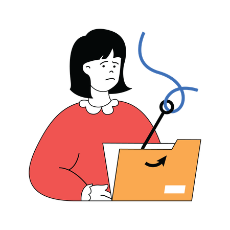 Data phishing  일러스트레이션