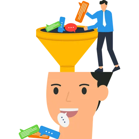 Data Processing and Funnel Visualization  Illustration