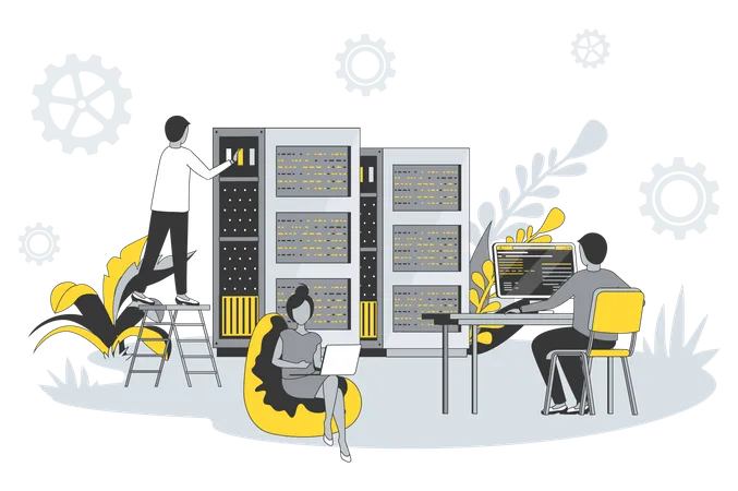 Data Processing Centre  Illustration
