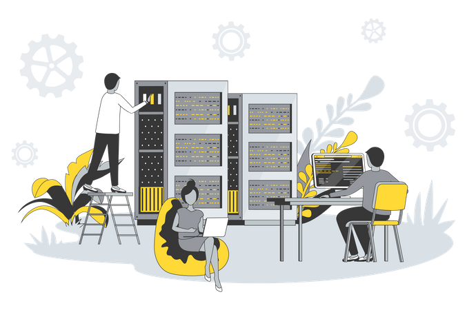 Data Processing Centre  Illustration