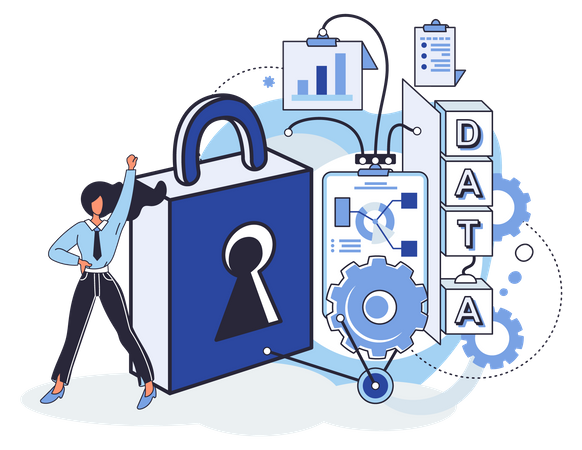 Data protection and security  Illustration