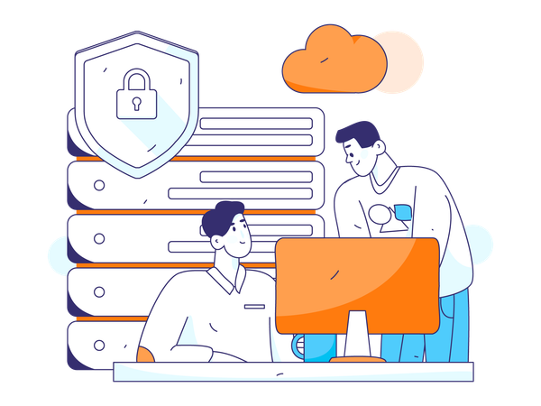 Data protection done by employees  Illustration
