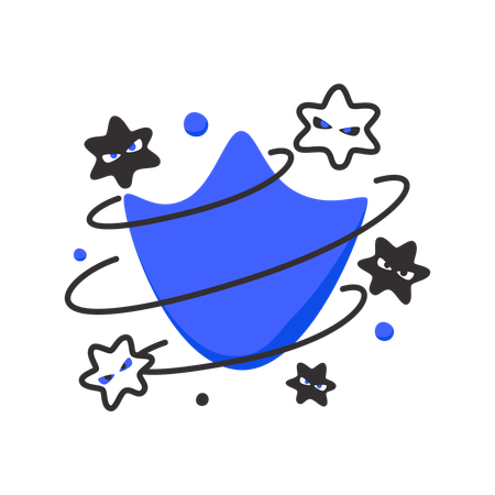 Data protection from viruses  Illustration