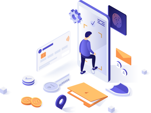 Data Protection  일러스트레이션