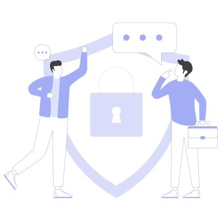 Data Protection performed by team members  Illustration