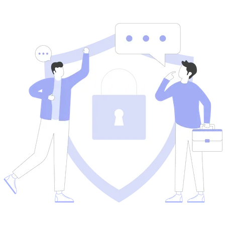 Data Protection performed by team members  Illustration