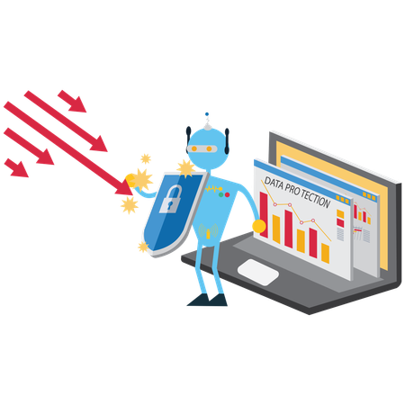 Data Protection Robot  Illustration