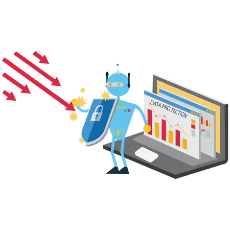 Data Protection Robot  Illustration