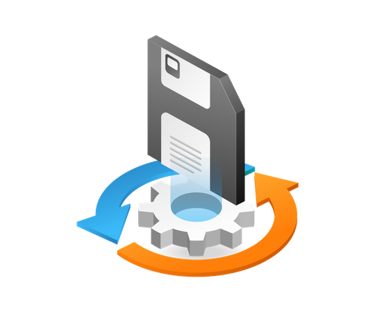 Data recovery process  Illustration