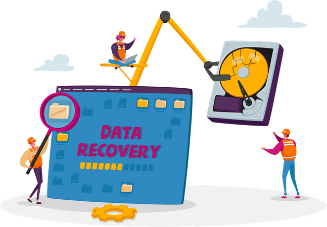 Data recovery server Illustration