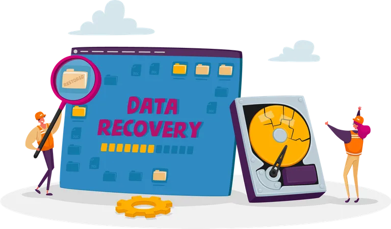 Data recovery service  Illustration