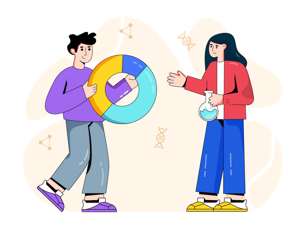 Data research by data scientist  Illustration