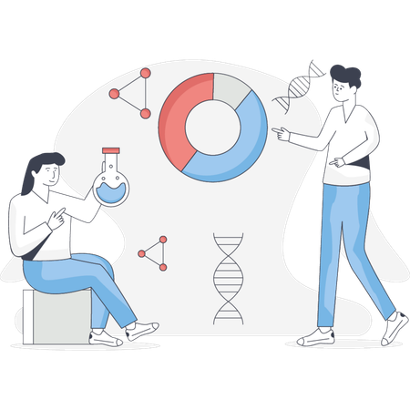 Data research by data scientist  Illustration