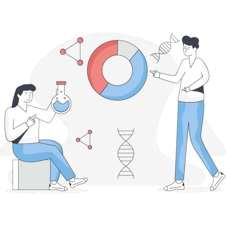 Data research by data scientist  Illustration