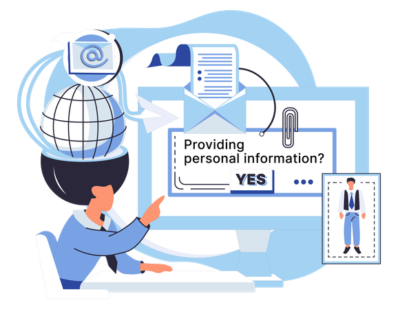 Data safety paramount especially when sharing personal information in cyberspace  Illustration