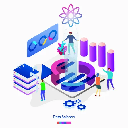 Data Science illustration concept Illustration