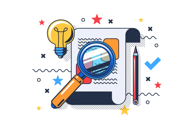 Data search in document  Illustration
