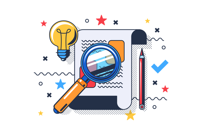 Data search in document  Illustration