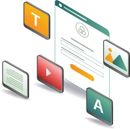 Data security and password management  Illustration