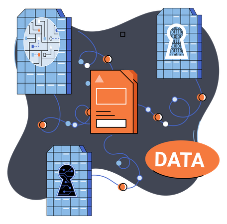 Data Security and privacy Illustration