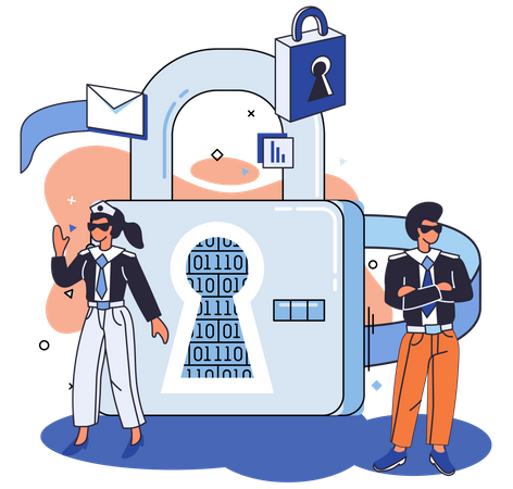 Data security and privacy  Illustration